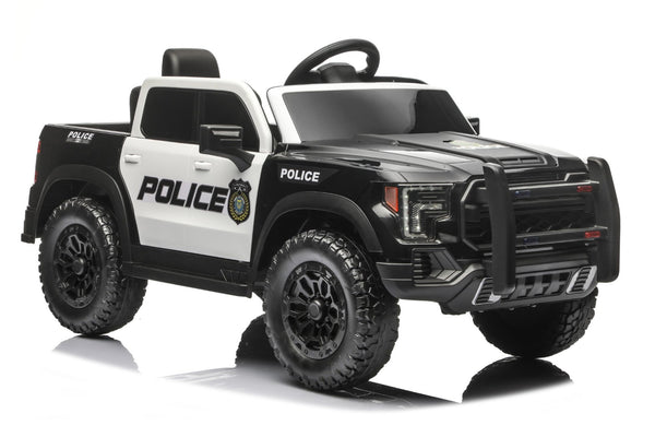 English Elm Kids 12v Police Patrol Ride on Car with Dual Motors Remote Control and Shock Absorption W1760P426785