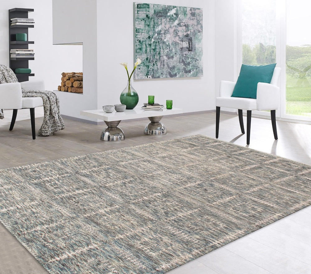 Pasargad Hand-Knotted Wool Area Rug - 9' x 12' - Luxurious Transitional Design for Modern Elegance