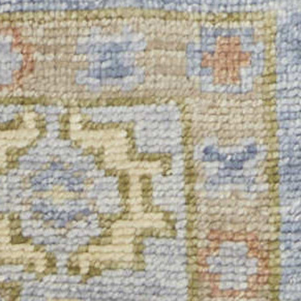 Homeroots 2' X 3' Green Blue And Yellow Wool Geometric Hand Knotted Area Rug With Fringe Blue Wool 567120