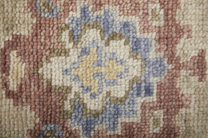HomeRoots 4' Hand-Knotted Wool Area Rug in Blue, Ivory & Yellow Floral Design with Elegant Fringed Edges 8' X 10' 567139