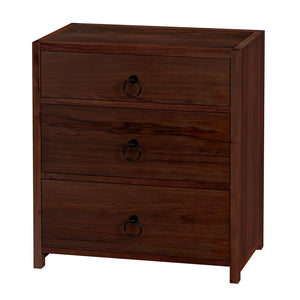 Butler Specialty Company Lark 3 Drawer Nightstand – Timeless Elegance With Modern Versatility Medium Brown Mdf,Acacia Solids,Acacia Veneers 5671489-butler