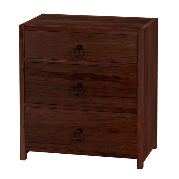 Butler Specialty Company Lark 3 Drawer Nightstand – Timeless Elegance With Modern Versatility Medium Brown Mdf,Acacia Solids,Acacia Veneers 5671489-butler