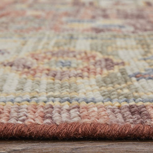 Homeroots 9' X 12' Ivory Red And Gold Wool Oriental Hand Knotted Area Rug With Fringe Red Wool 567148