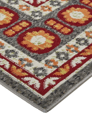 HomeRoots 10' Elegant Blue and Gray Oriental Power Loom Area Rug – Timeless Style for Busy Homes and Spaces 10' X 13' 567161