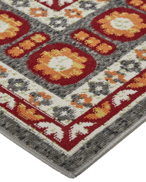 HomeRoots 10' Elegant Blue and Gray Oriental Power Loom Area Rug – Timeless Style for Busy Homes and Spaces 10' X 13' 567161