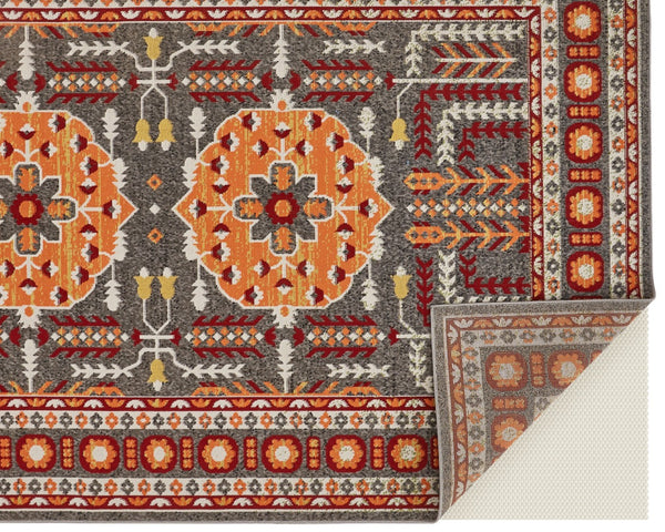 HomeRoots 10' Elegant Blue and Gray Oriental Power Loom Area Rug – Timeless Style for Busy Homes and Spaces 10' X 13' 567161