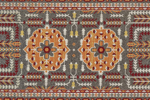 HomeRoots 10' Elegant Blue and Gray Oriental Power Loom Area Rug – Timeless Style for Busy Homes and Spaces 10' X 13' 567161
