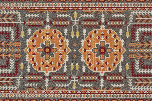 HomeRoots 10' Elegant Blue and Gray Oriental Power Loom Area Rug – Timeless Style for Busy Homes and Spaces 10' X 13' 567161