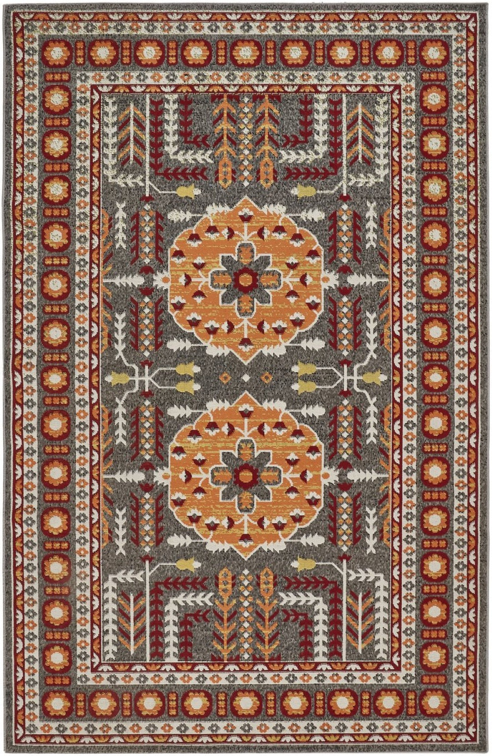 HomeRoots 10' Elegant Blue and Gray Oriental Power Loom Area Rug – Timeless Style for Busy Homes and Spaces 10' X 13' 567161