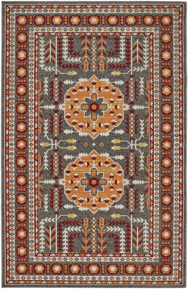 HomeRoots 10' Elegant Blue and Gray Oriental Power Loom Area Rug – Timeless Style for Busy Homes and Spaces 10' X 13' 567161