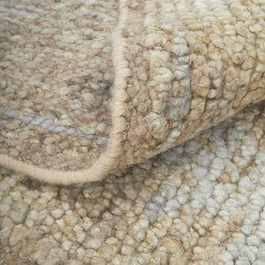 HomeRoots 4' Luxurious Tan and Ivory Floral Hand-Knotted Wool Area Rug for Warmth and Timeless Elegance 2' X 3' 567181