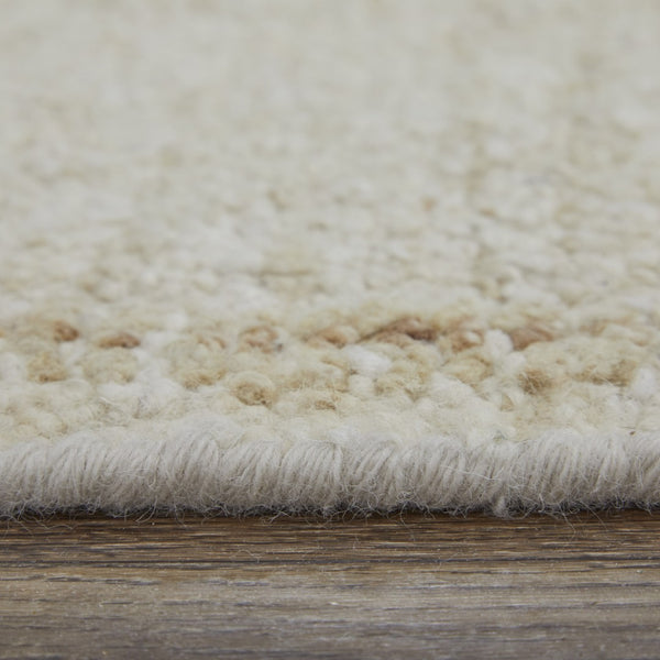 HomeRoots 6' Hand-Knotted Wool Floral Area Rug in Ivory, Tan, and Gray for Timeless Elegance and Durability 2' X 3' 567193