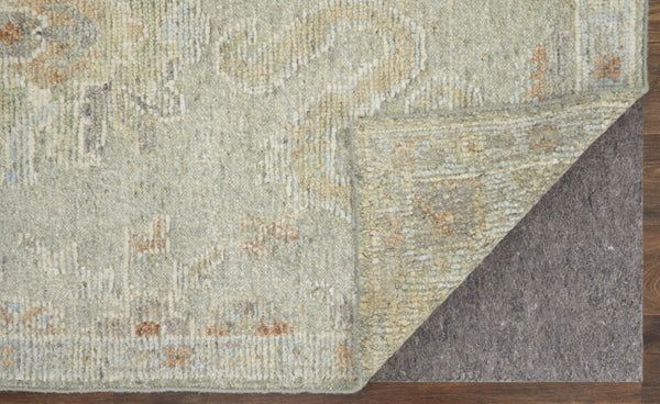 HomeRoots 4' Elegant Gray and Brown Wool Floral Hand-Knotted Area Rug – Durable, Stain-Resistant Charm for Home 8' X 12' 567204