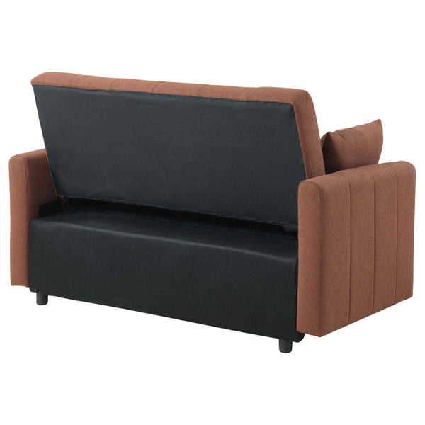 English Elm Westwind Bouclé Channel Tufted Sleeper Sofa with Pull Out Bed for Guest Rooms Copper B062P451685