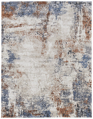 HomeRoots 5' Transform Your Space with a Blue Gray and Brown Abstract Power Loomed Area Rug for Modern Homes 5' X 8' 567223