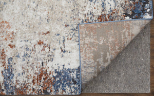 HomeRoots 5' Transform Your Space with a Blue Gray and Brown Abstract Power Loomed Area Rug for Modern Homes 5' X 8' 567223
