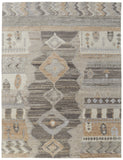 Homeroots 6' X 9' Ivory Gray And Orange Wool Moroccan Hand Knotted Area Rug Ivory Wool 567286