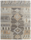 Homeroots 6' X 9' Ivory Gray And Orange Wool Moroccan Hand Knotted Area Rug Ivory Wool 567286