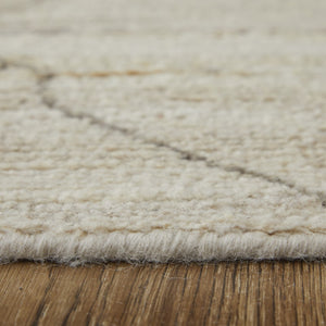 HomeRoots 8' X 12' Hand-Knotted Ivory & Tan Moroccan Wool Area Rug – Cozy, Durable, and Artisanal Elegance 567291