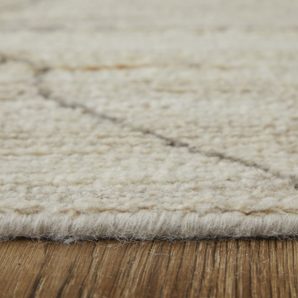 HomeRoots 8' X 12' Hand-Knotted Ivory & Tan Moroccan Wool Area Rug – Cozy, Durable, and Artisanal Elegance 567291