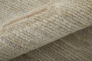 HomeRoots 6' Hand-Knotted Moroccan Wool Area Rug - Elegant Tan, Brown & Gray Design for Cozy Living Spaces 2' X 3' 567297