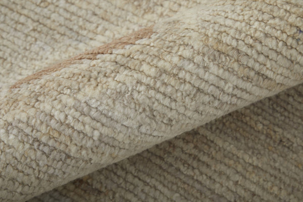 HomeRoots 6' Hand-Knotted Moroccan Wool Area Rug - Elegant Tan, Brown & Gray Design for Cozy Living Spaces 2' X 3' 567297