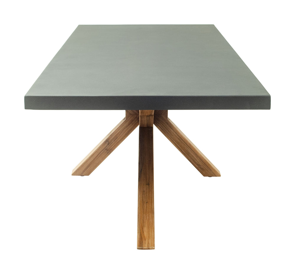 Zuo Modern Suan Modern Graphite Dining Table - Stylish Terrazzo & Acacia Wood For Urban Elegance Gray Duralcrete,Acacia Wood 704095-zuo-modern