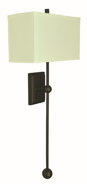 Framburg 2-light Elegant Crystal Column Sconce With Off-white Shade And Stunning Brushed Brass Accents Iron Metal 5673 Iron