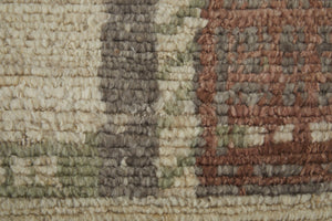 HomeRoots 6' Hand-Knotted Wool Abstract Area Rug in Gray, Tan, and Green – Modern Design for Any Space 2' X 3' 567302