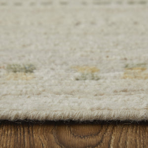 HomeRoots 6' Hand-Knotted Wool Abstract Area Rug in Gray, Tan, and Green – Modern Design for Any Space 2' X 3' 567302