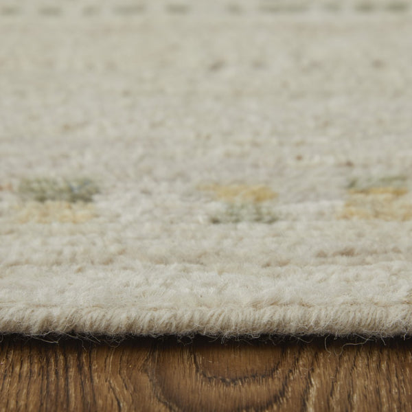 HomeRoots 6' Hand-Knotted Wool Abstract Area Rug in Gray, Tan, and Green – Modern Design for Any Space 2' X 3' 567302