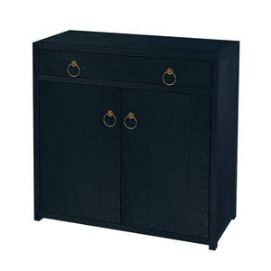 Butler Specialty Lark Rectangular Wood Accent Storage Cabinet With Drawer And Doors For Stylish Home Organization Navy Blue Mdf,Acacia Solids,Acacia Veneers 5673291-butler