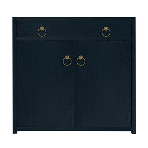 Butler Specialty Lark Rectangular Wood Accent Storage Cabinet With Drawer And Doors For Stylish Home Organization Navy Blue Mdf,Acacia Solids,Acacia Veneers 5673291-butler