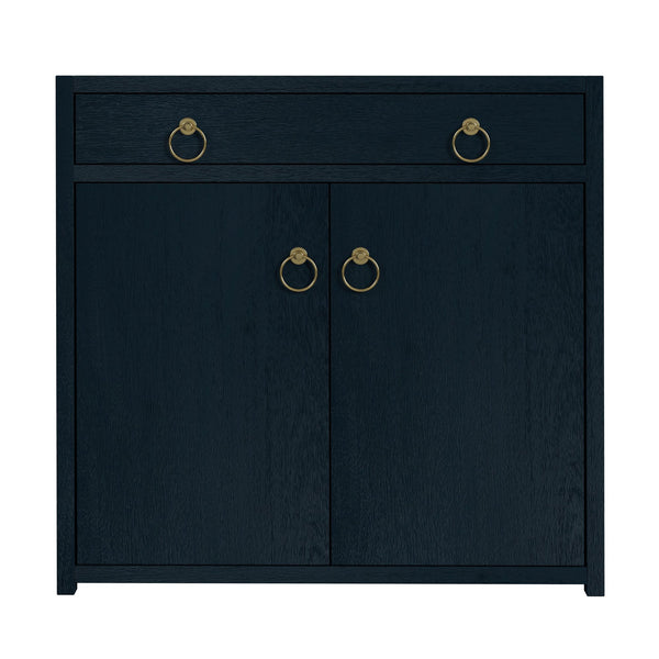 Butler Specialty Lark Rectangular Wood Accent Storage Cabinet With Drawer And Doors For Stylish Home Organization Navy Blue Mdf,Acacia Solids,Acacia Veneers 5673291-butler