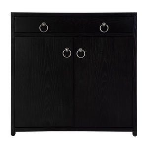 Butler Specialty Lark Rectangular Wood Accent Storage Cabinet With Stylish Gold Hardware Charm Black Mdf,Acacia Solids,Acacia Veneers 5673432-butler