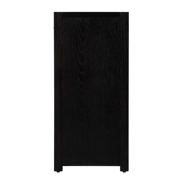 Butler Specialty Lark Rectangular Wood Accent Storage Cabinet With Stylish Gold Hardware Charm Black Mdf,Acacia Solids,Acacia Veneers 5673432-butler