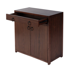 Butler Specialty Lark Rectangular Wood Accent Storage Cabinet With Stylish Gold Hardware Charm Medium Brown Mdf,Acacia Solids,Acacia Veneers 5673489-butler
