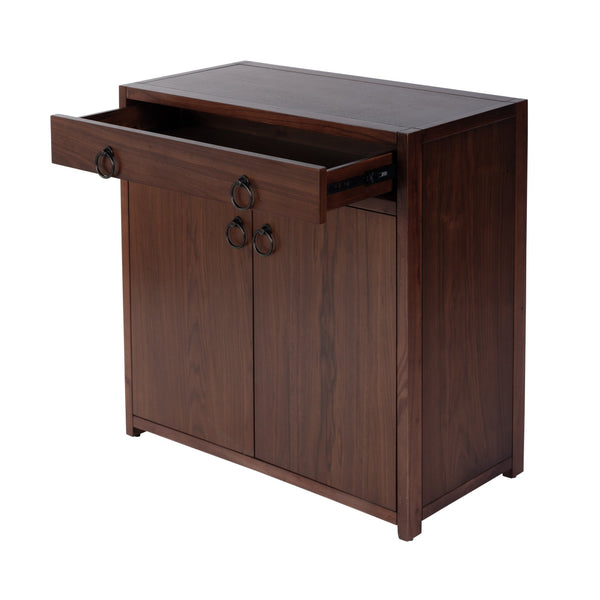 Butler Specialty Lark Rectangular Wood Accent Storage Cabinet With Stylish Gold Hardware Charm Medium Brown Mdf,Acacia Solids,Acacia Veneers 5673489-butler