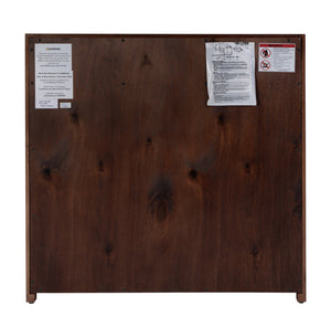 Butler Specialty Lark Rectangular Wood Accent Storage Cabinet With Stylish Gold Hardware Charm Medium Brown Mdf,Acacia Solids,Acacia Veneers 5673489-butler