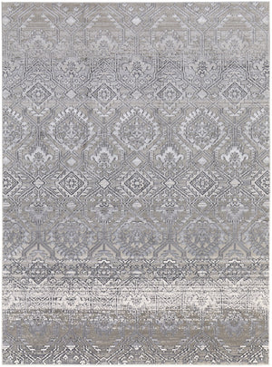 HomeRoots 12' Black and Silver Abstract Area Rug - Modern Power Loomed Design for Stylish Home Décor 12' X 15' 567379
