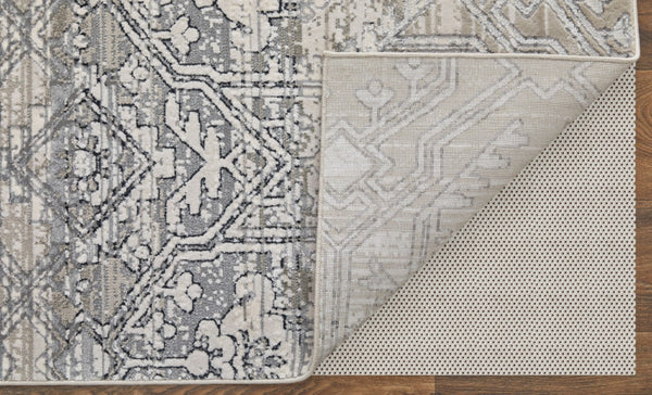HomeRoots 12' Black and Silver Abstract Area Rug - Modern Power Loomed Design for Stylish Home Décor 12' X 15' 567379