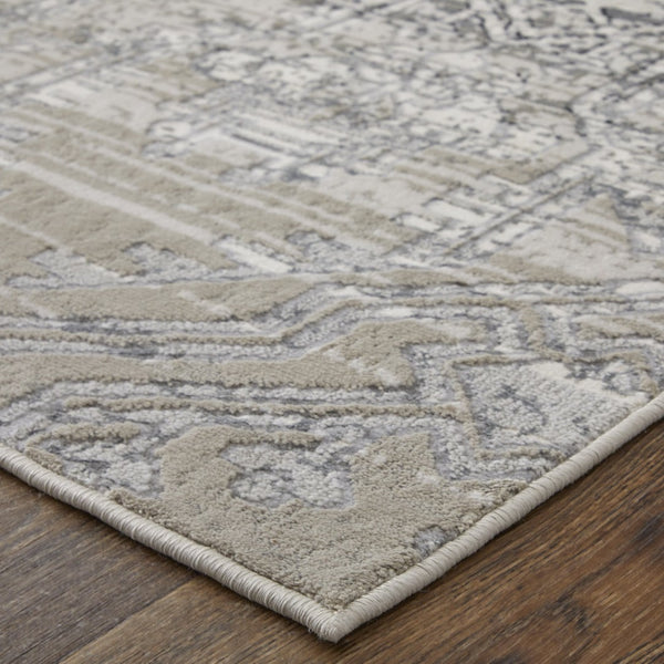 HomeRoots 12' Black and Silver Abstract Area Rug - Modern Power Loomed Design for Stylish Home Décor 12' X 15' 567379