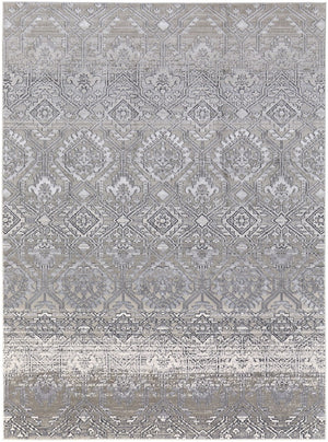HomeRoots 12' Black and Silver Abstract Area Rug - Modern Power Loomed Design for Stylish Home Décor 12' X 15' 567379