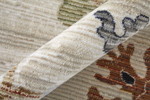 HomeRoots 5' Elegant Ivory Red and Blue Floral Area Rug - Timeless Power Loom Design for Stylish Homes 7' X 10' 567396