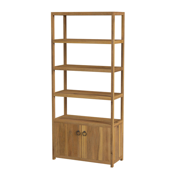 Butler Specialty Butler Lark 32" W X 72" H 4-tier Etagere Bookcase – Chic Wood Storage With Gold Hardware Finish Natural Pine Solids,Pine Veneers,Engineered Wood 5674312-butler