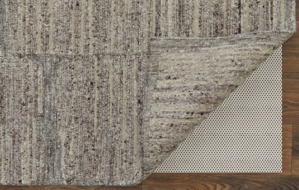 HomeRoots 4' Hand Woven Taupe and Gray Abstract Area Rug - Cozy Scandinavian Design with Unique Artisan Flair 4' X 6' 567480