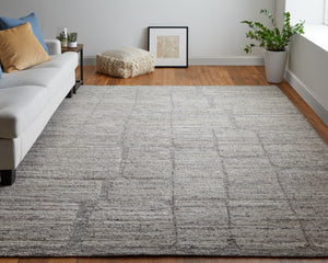 HomeRoots 4' Hand Woven Taupe and Gray Abstract Area Rug - Cozy Scandinavian Design with Unique Artisan Flair 6' X 9' 567481