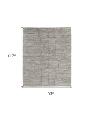HomeRoots 4' Hand Woven Taupe and Gray Abstract Area Rug - Cozy Scandinavian Design with Unique Artisan Flair 8' X 10' 567482
