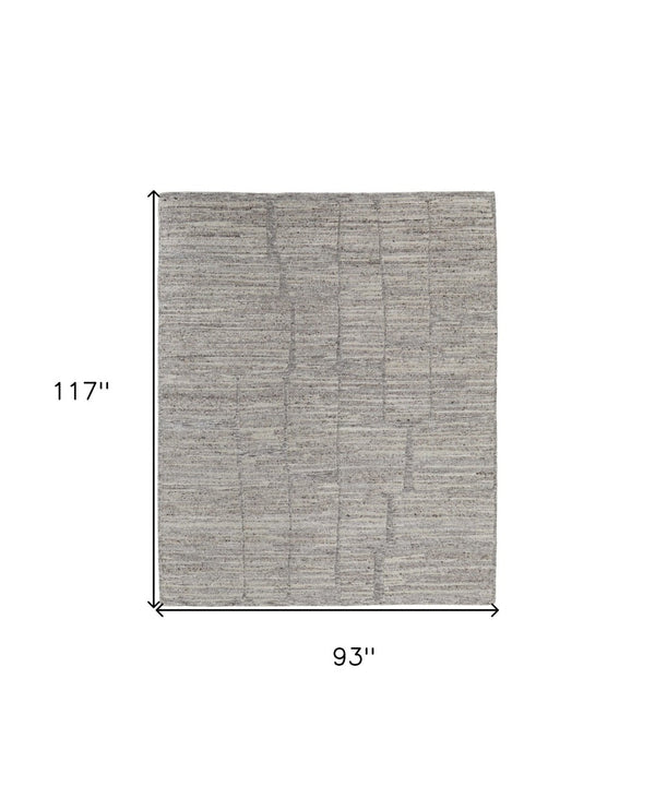 HomeRoots 4' Hand Woven Taupe and Gray Abstract Area Rug - Cozy Scandinavian Design with Unique Artisan Flair 8' X 10' 567482