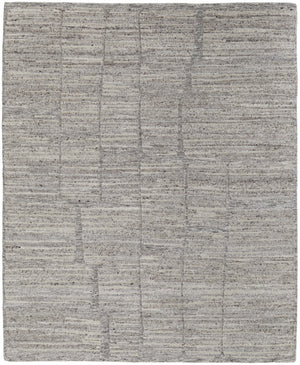 HomeRoots 4' Hand Woven Taupe and Gray Abstract Area Rug - Cozy Scandinavian Design with Unique Artisan Flair 8' X 12' 567483